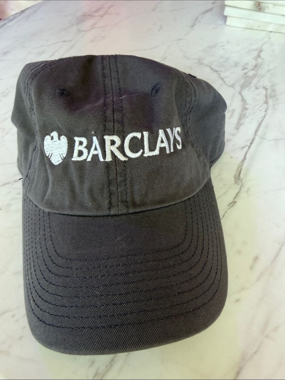 Black Embroidered Logo Baseball Cap